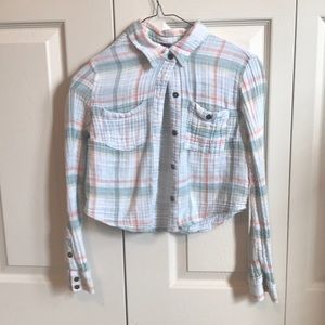 Free People Cotton button up shirt. Sz XS